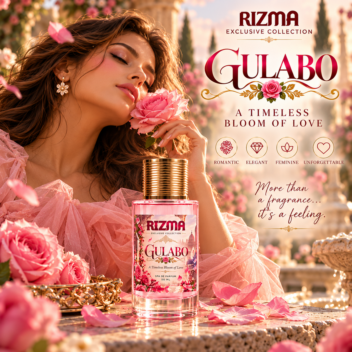 GULABO Eau de Parfum — A Timeless Bloom of Love | RIZMA Exclusive Collection
